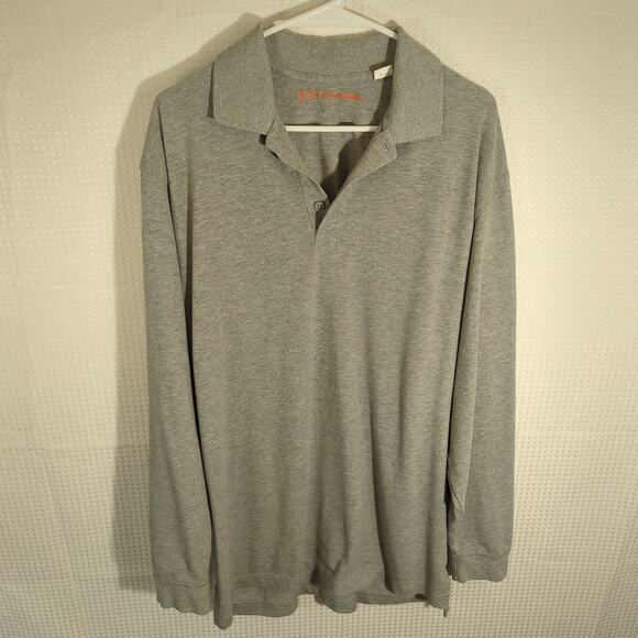 5.11 Tactical Series Polo Shirt L Men Gray Long Sleeve Performance Work Uniform - Picture 1 of 3